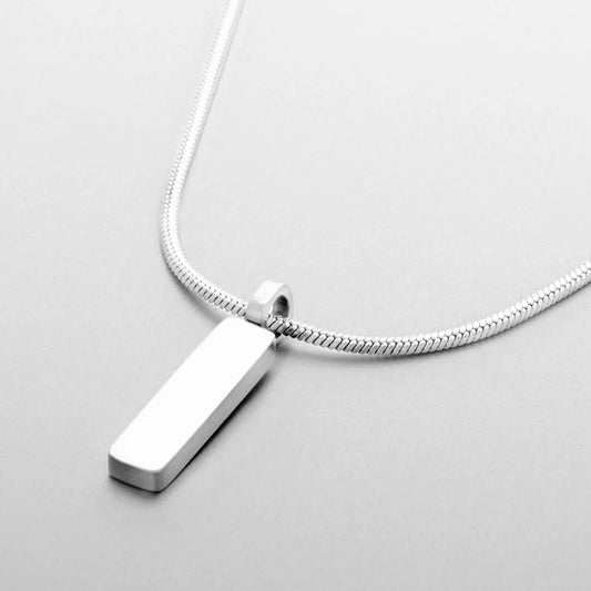Snake Chain Tag Necklace