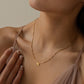 Emanco stainless steel DIY letter necklace niche premium collarbone chain European and American popular box chain jewelry wholesale