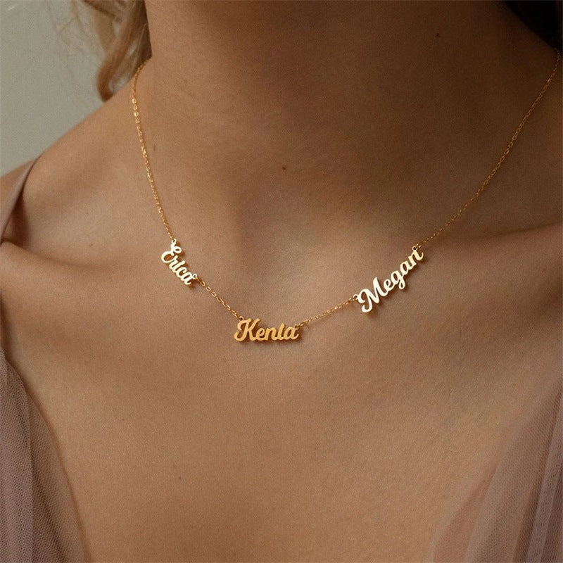 Custom 3 Names Necklace