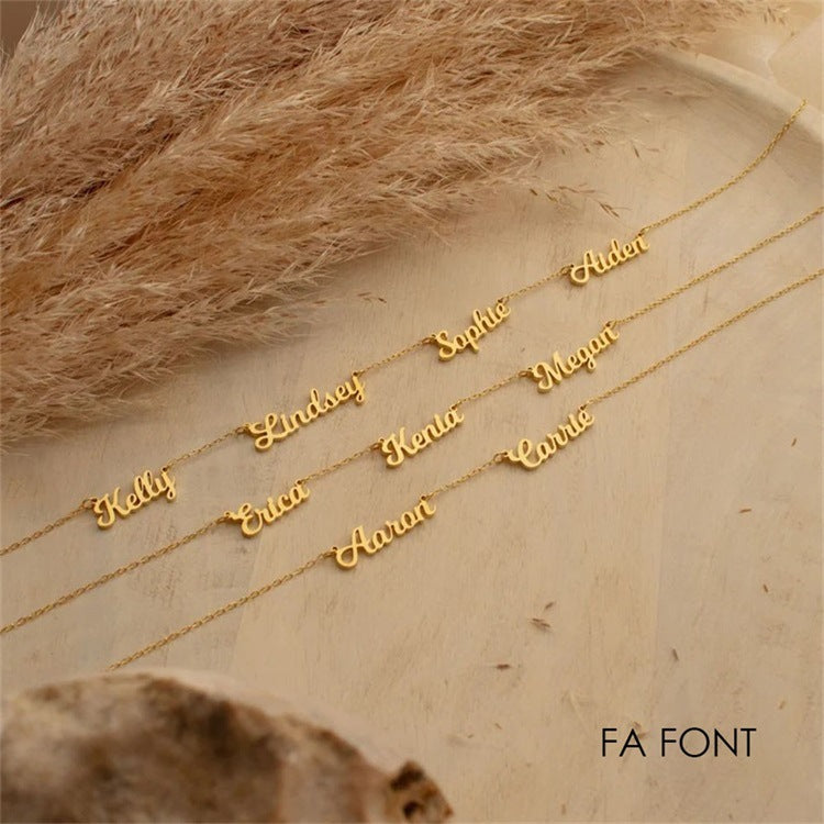 Custom 3 Names Necklace