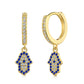 Hand of Hamsa Huggie Earrings - Elm Studio