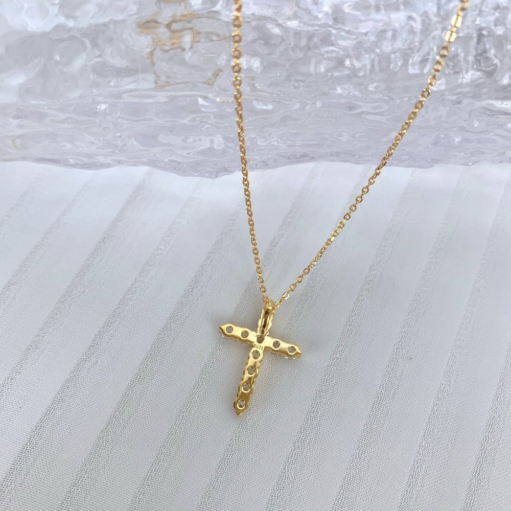 Cubic Zirconia Cross Pendant - Elm Studio