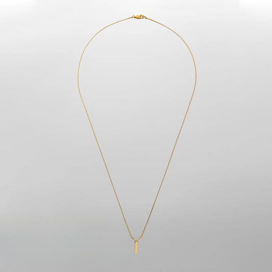 Snake Chain Tag Necklace