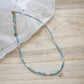 Dainty Blue Beaded Choker Necklace with Evil Eye Pendant