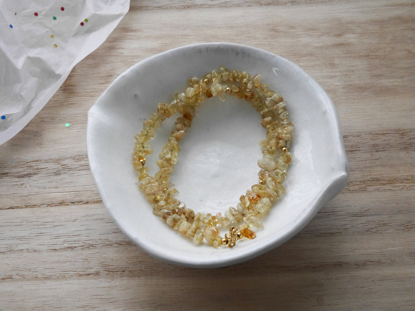 Citrine Necklace, Citrine Choker, Citrine Jewelry, Beaded Necklace, Chip Choker,November Birthstone