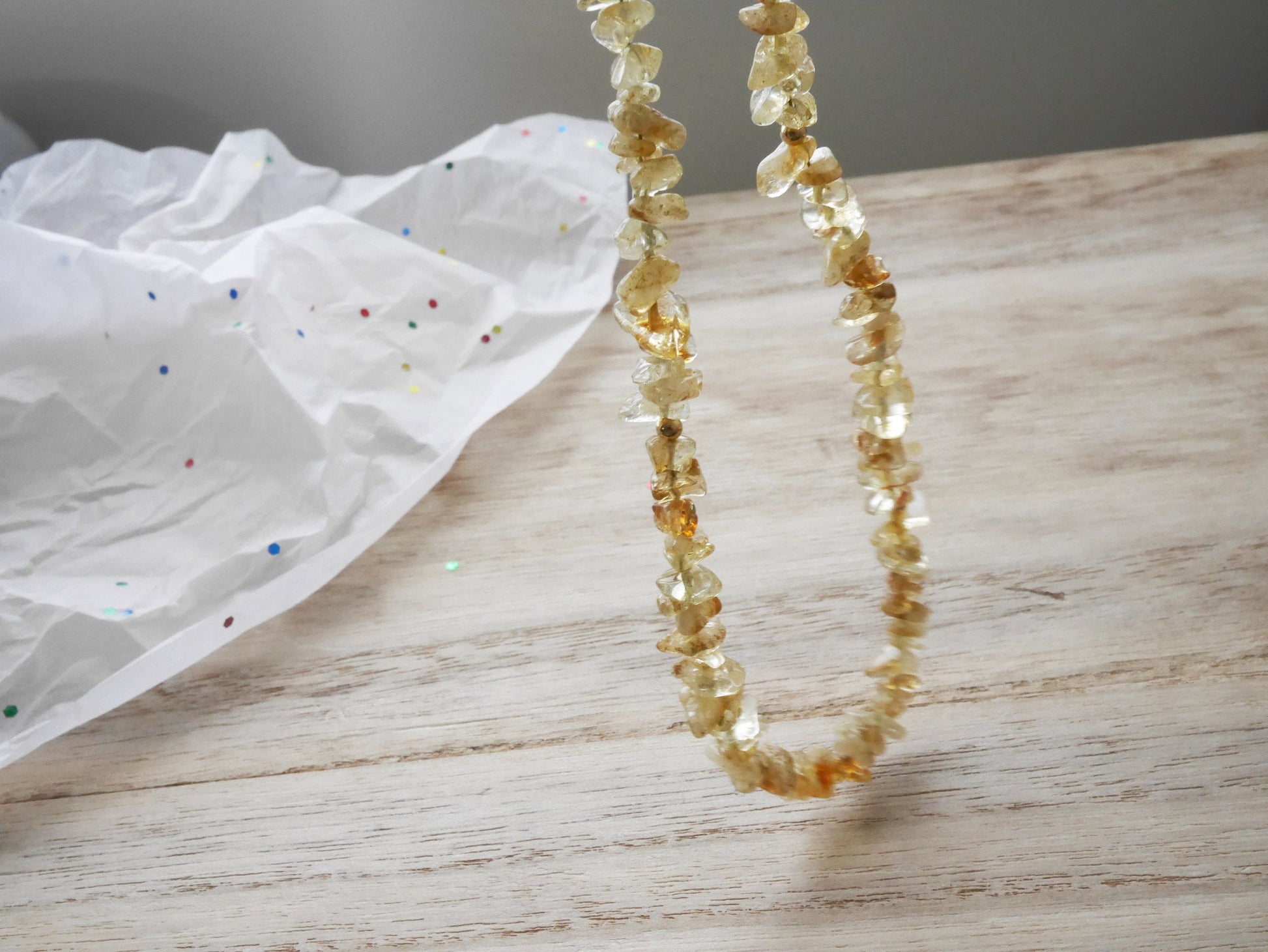 Citrine Necklace, Citrine Choker, Citrine Jewelry, Beaded Necklace, Chip Choker,November Birthstone