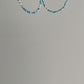 Dainty Blue Beaded Choker Necklace with Evil Eye Pendant
